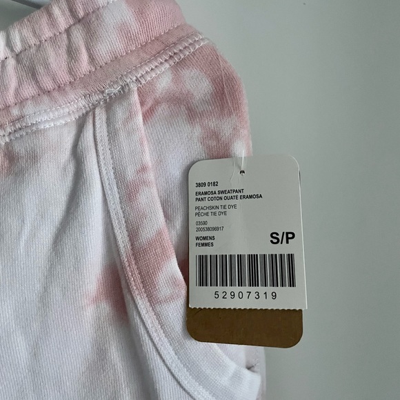 Roots Eramosa Pink Tie Dye Size S Sweatpants - Picture 3 of 4